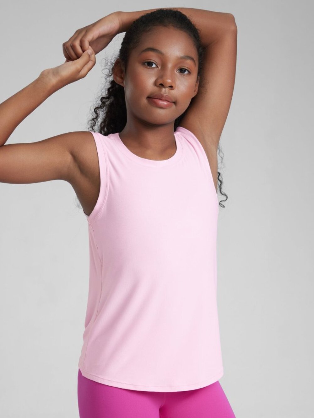 Girl Cloudweight Hip Length Sleeveless Tank